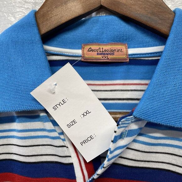 Deco'llection Int Barbados Striped Polo‎ Shirt Casual Summer Golf XXL - Picture 4 of 8